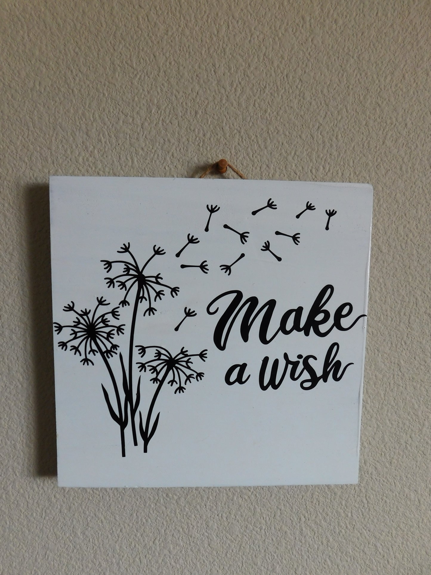 Sign, Garden Sign. Wood Sign, Country Sign, Wall Decor. "Make a Wish."