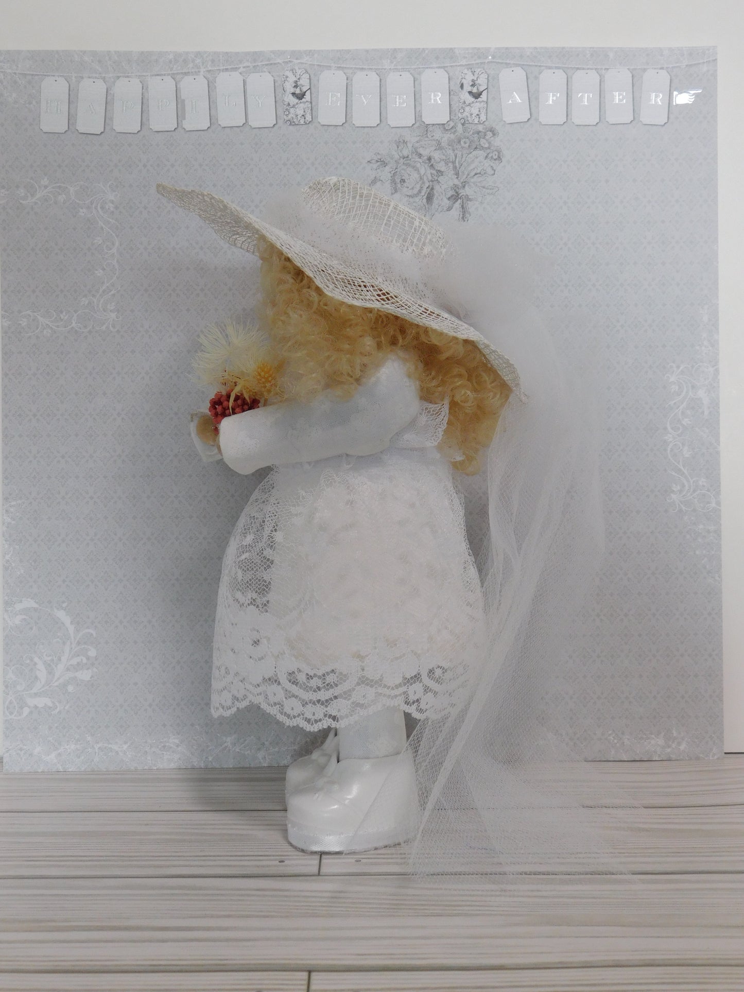 Bride and Groom standing gnome, country gnome, wedding gnome, standing gnome, gnomes