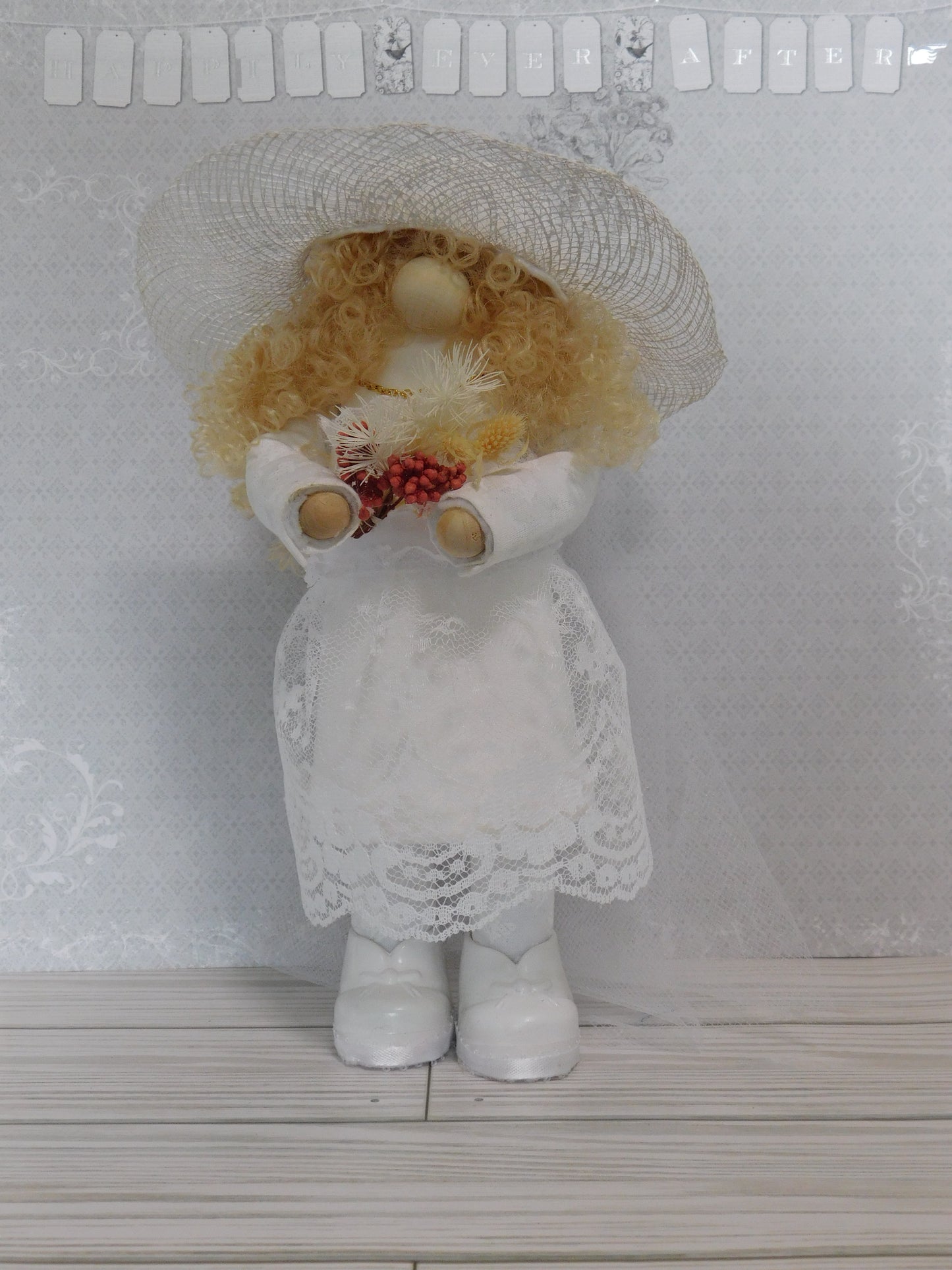 Bride and Groom standing gnome, country gnome, wedding gnome, standing gnome, gnomes