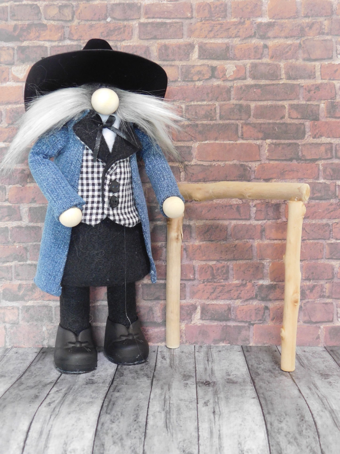 Gnome, Cowboy Gnome, Cowboy Gnome w/Denim jacket, Sheriff gnome, Country Gnome, Gnome Decor, Western Gnome, Sheriff Gnome