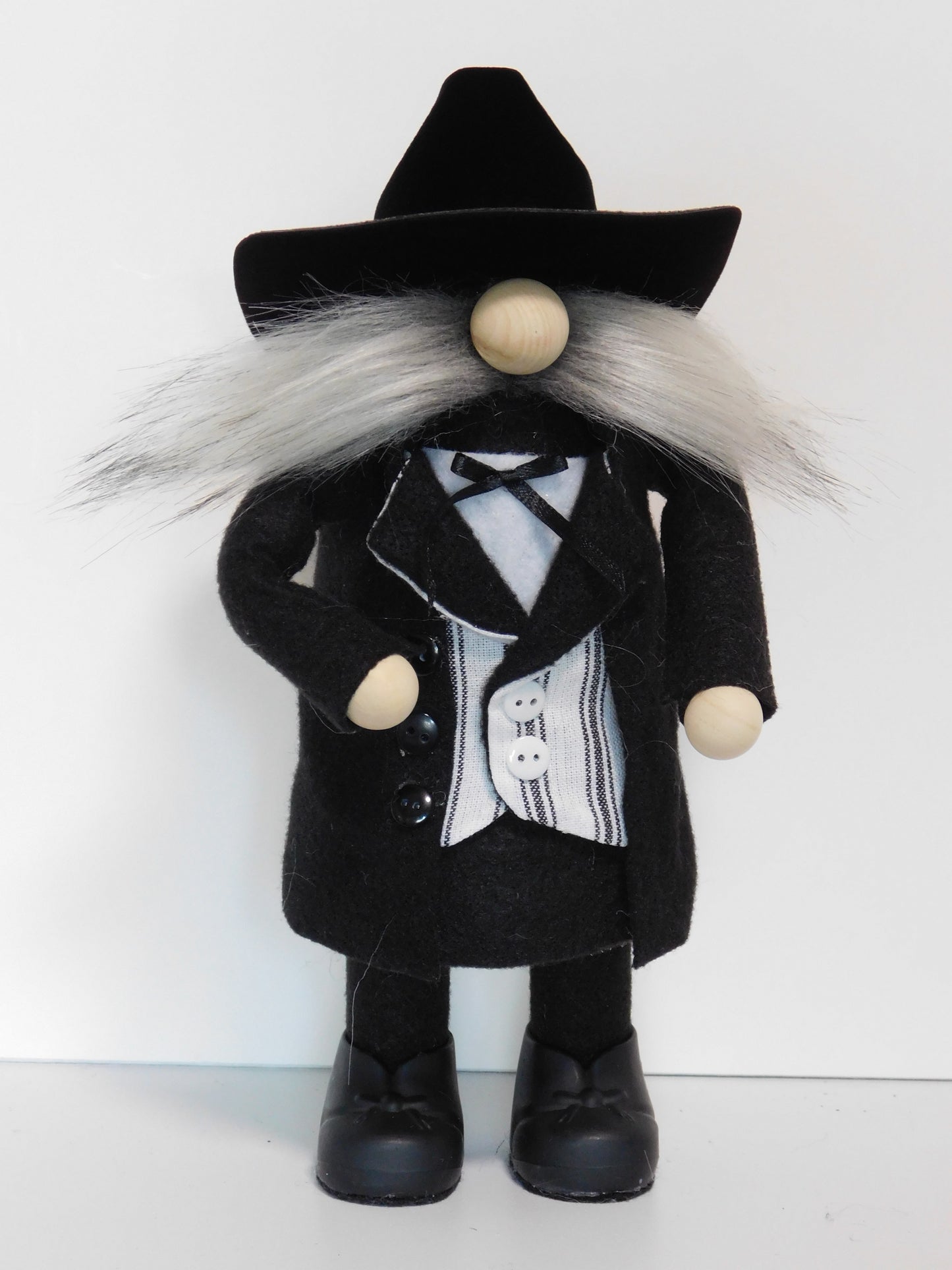 Gnome. Cowboy Gnome in Black, Cowboy Gnome, Country Gnome, Gnome Decor, Western Gnome