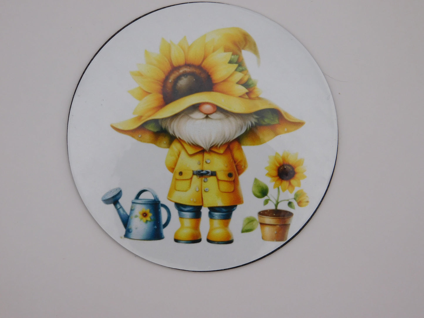 Magnet, Gnome Magnet, Sunflower Gnome Magnet, Sunflower Sublimation Gnome Magnet