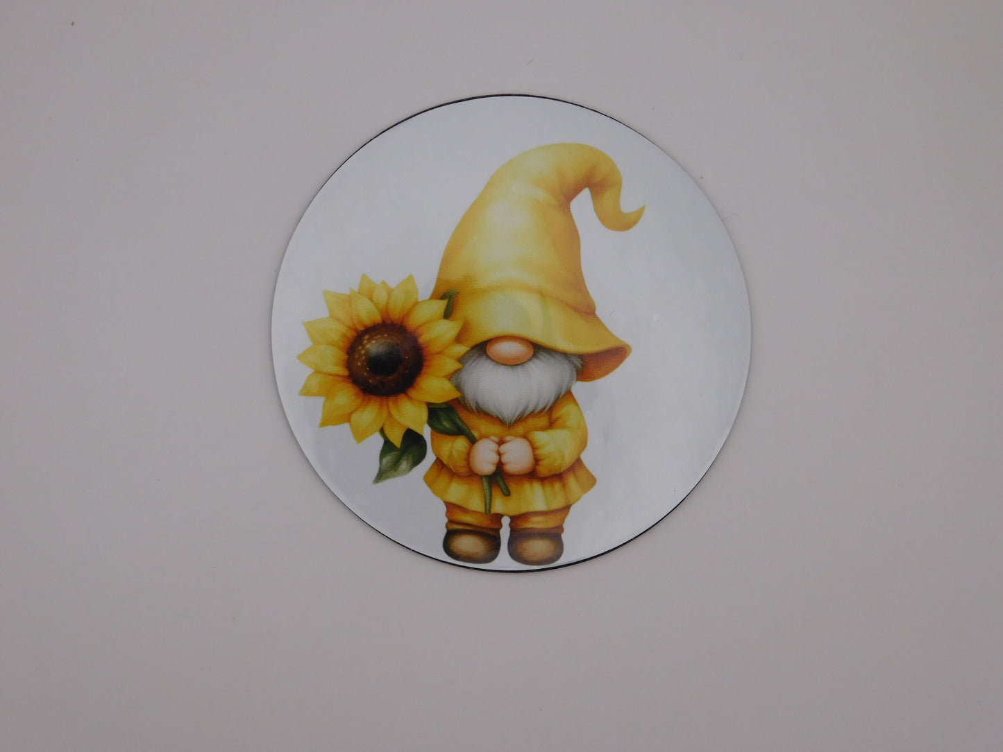 Magnet, Gnome Magnet, Sunflower Gnome Magnet, Sunflower Sublimation Gnome Magnet