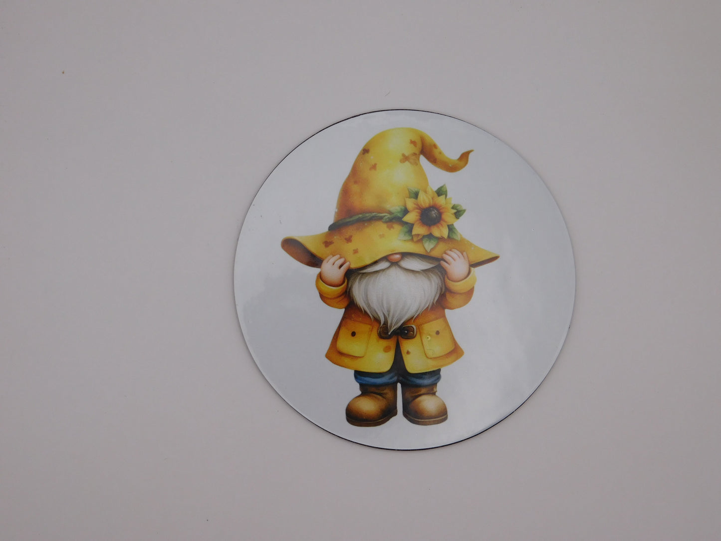 Magnet, Gnome Magnet, Sunflower Gnome Magnet, Sunflower Sublimation Gnome Magnet