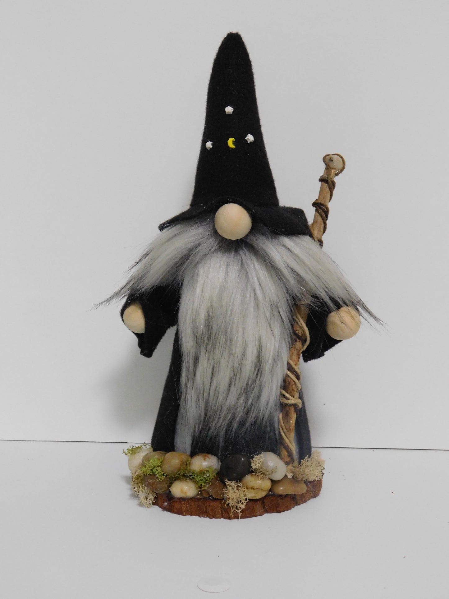 Woodland Wizard Gnome, Wizard Gnome, Black Wizard, Gnome