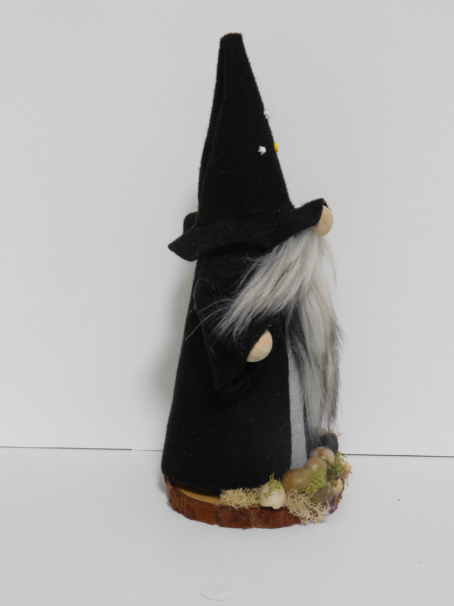 Woodland Wizard Gnome, Wizard Gnome, Black Wizard, Gnome