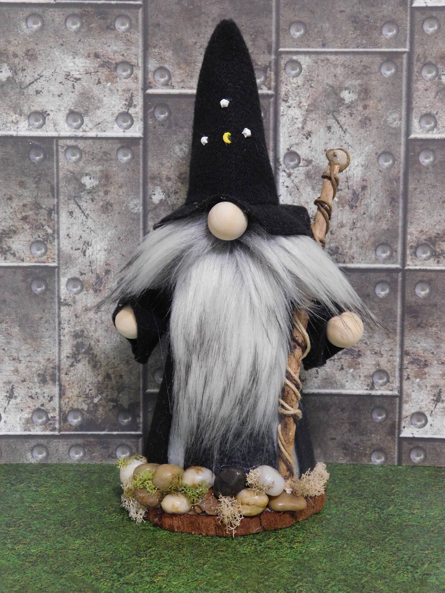 Woodland Wizard Gnome, Wizard Gnome, Black Wizard, Gnome