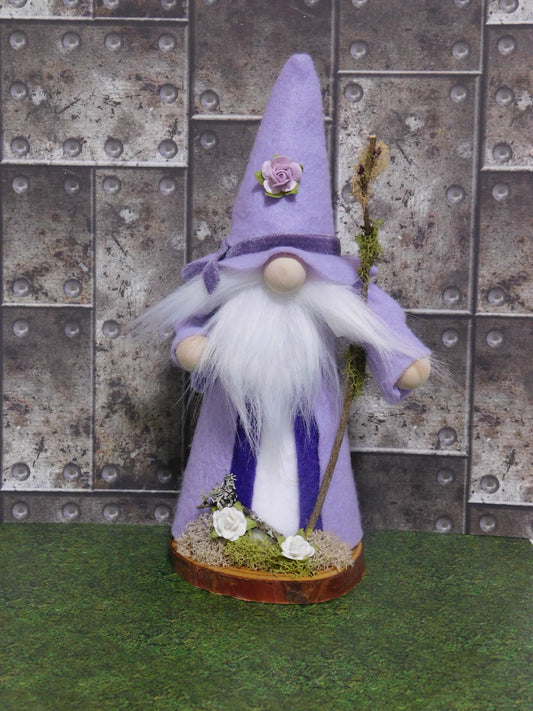 Woodland Wizard Gnome, Wizard Gnome. Purple Wizard, Gnome