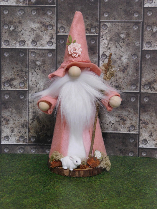 Woodland Wizard Gnome, Wizard Gnome, Pink Wizard, Gnome