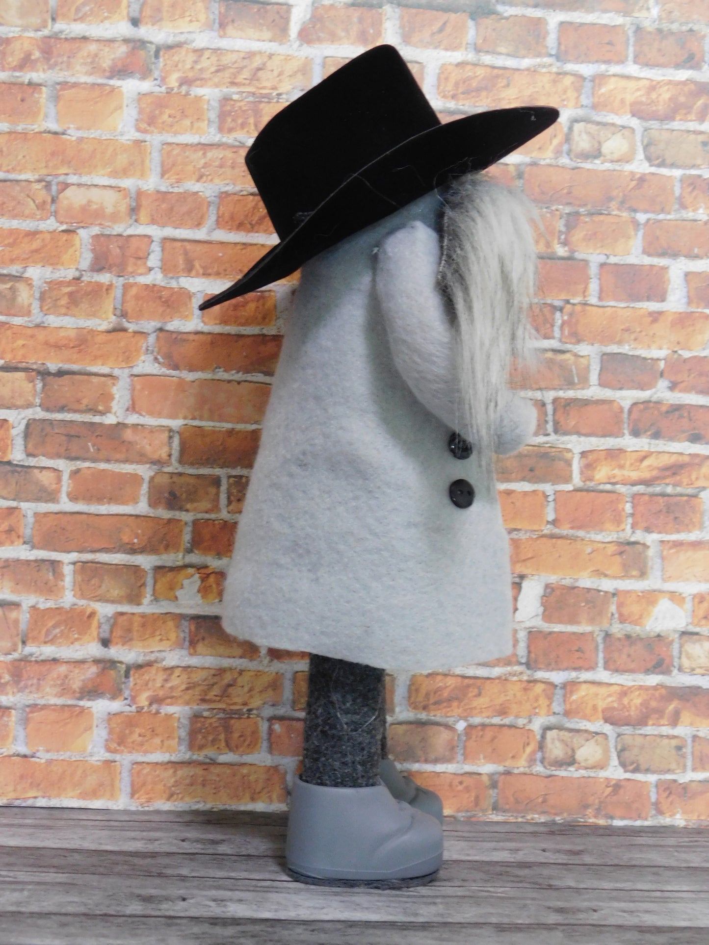 Gnome, Cowboy Gnome in Gray, Country Gnome, Gnome Decor, Western Gnome, Sheriff Gnome