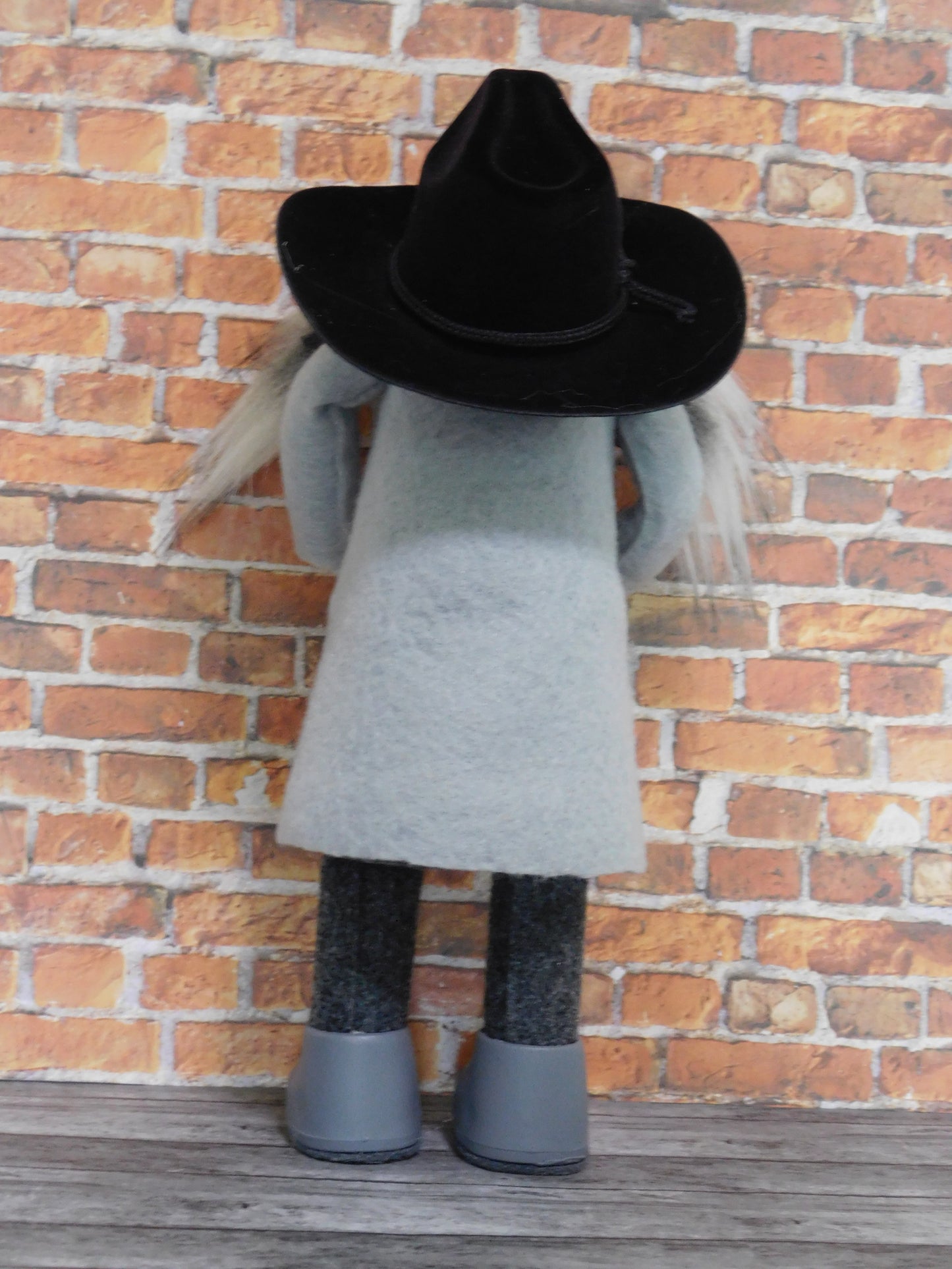 Gnome, Cowboy Gnome in Gray, Country Gnome, Gnome Decor, Western Gnome, Sheriff Gnome