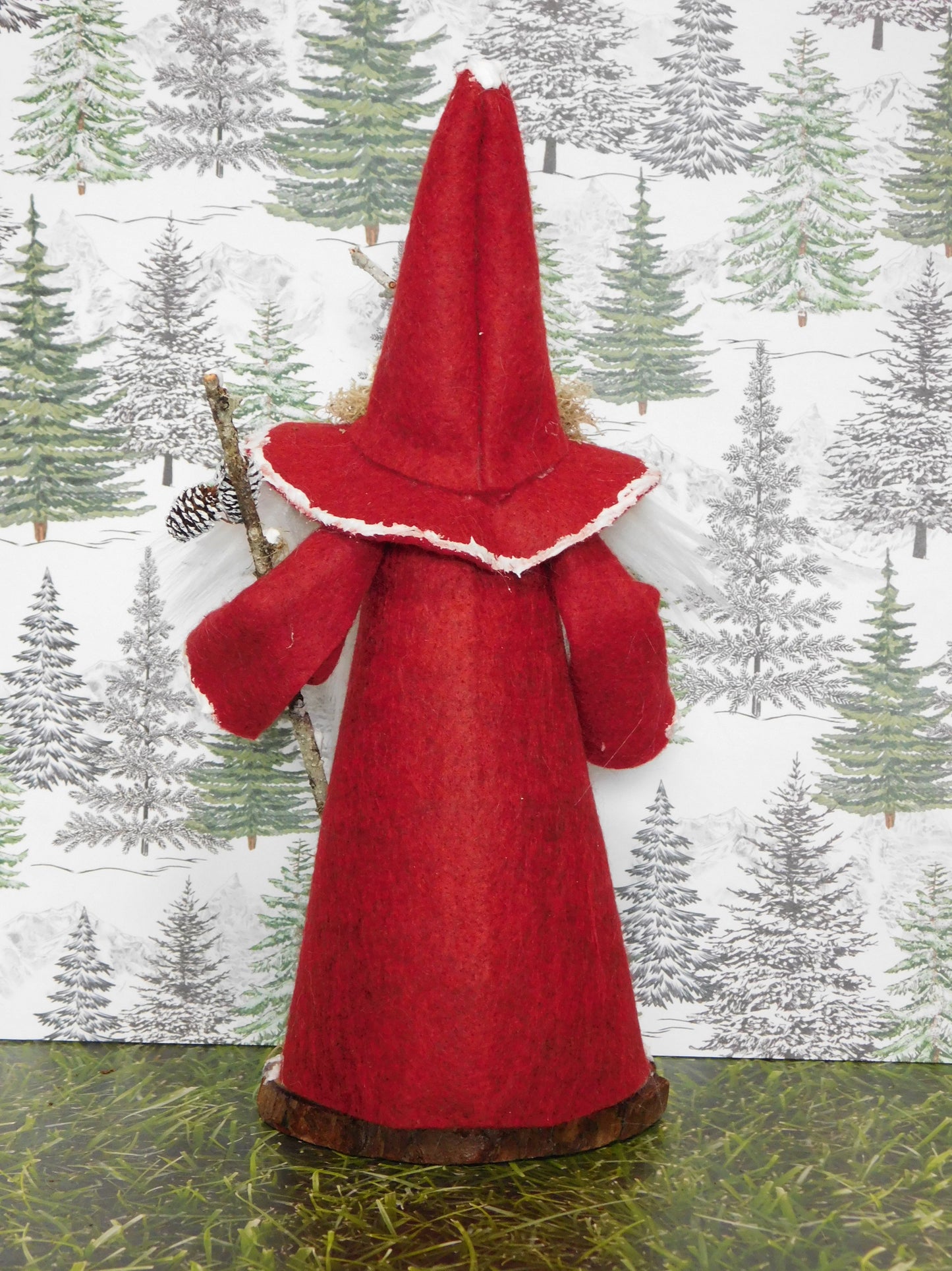 Woodland Wizard Gnome, Woodland Wizard, Red Wizard gnome, Santa Gnome, Gnomes.