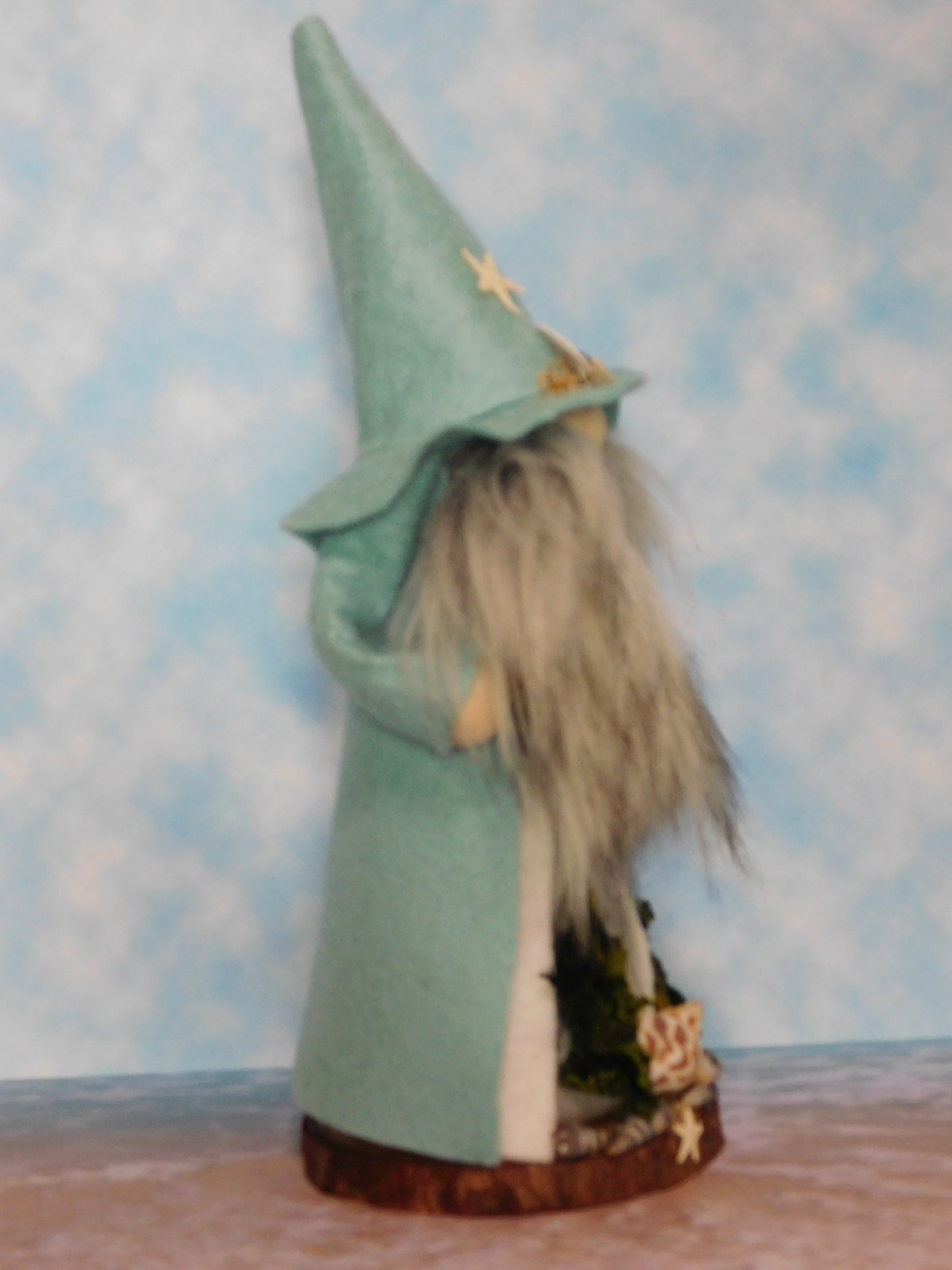 Woodland Wizard Gnome, Wizard Gnome, Turquoise Wizard, Beach Wizard, Beach Gnome, Gnome