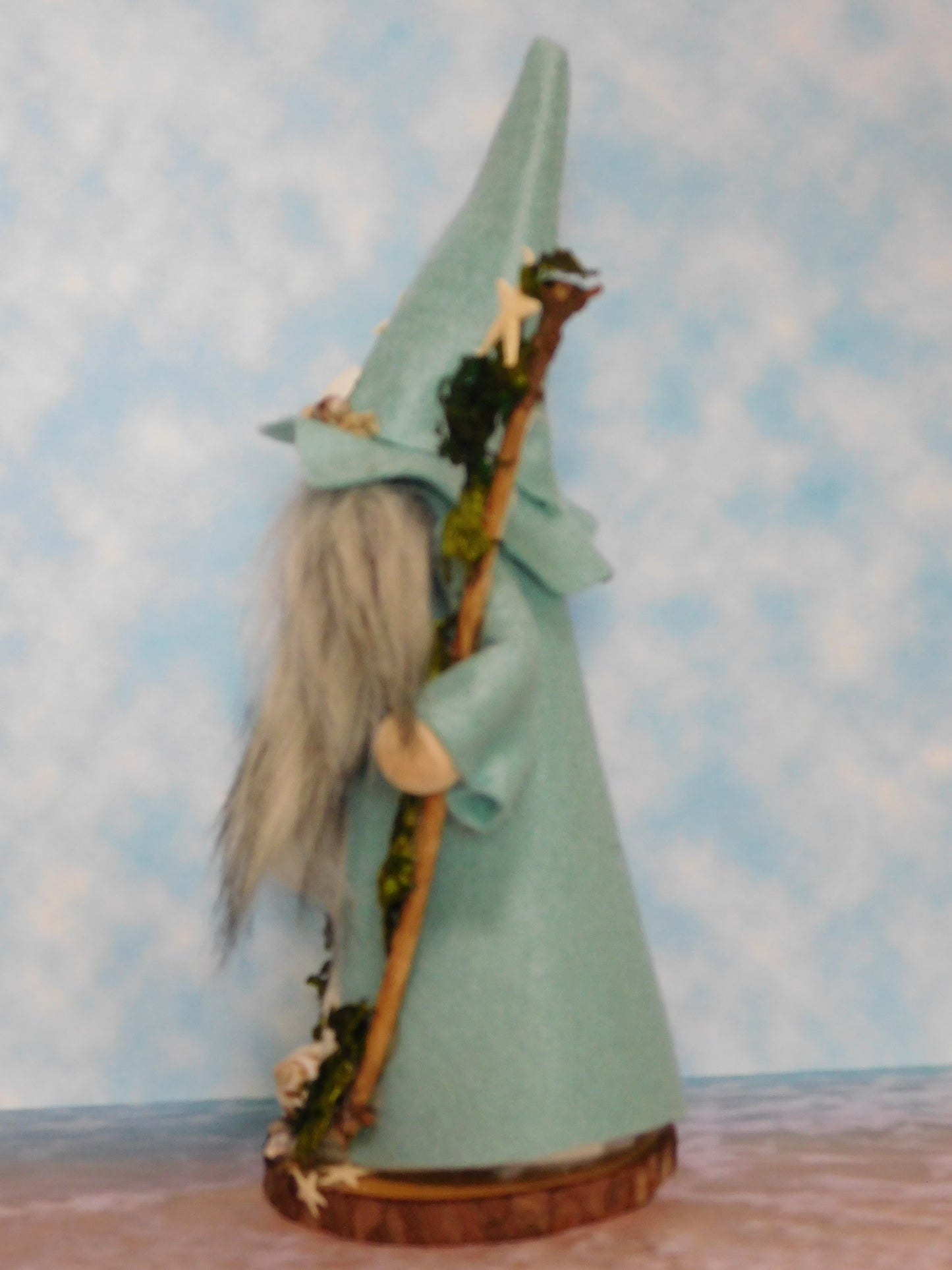 Woodland Wizard Gnome, Wizard Gnome, Turquoise Wizard, Beach Wizard, Beach Gnome, Gnome