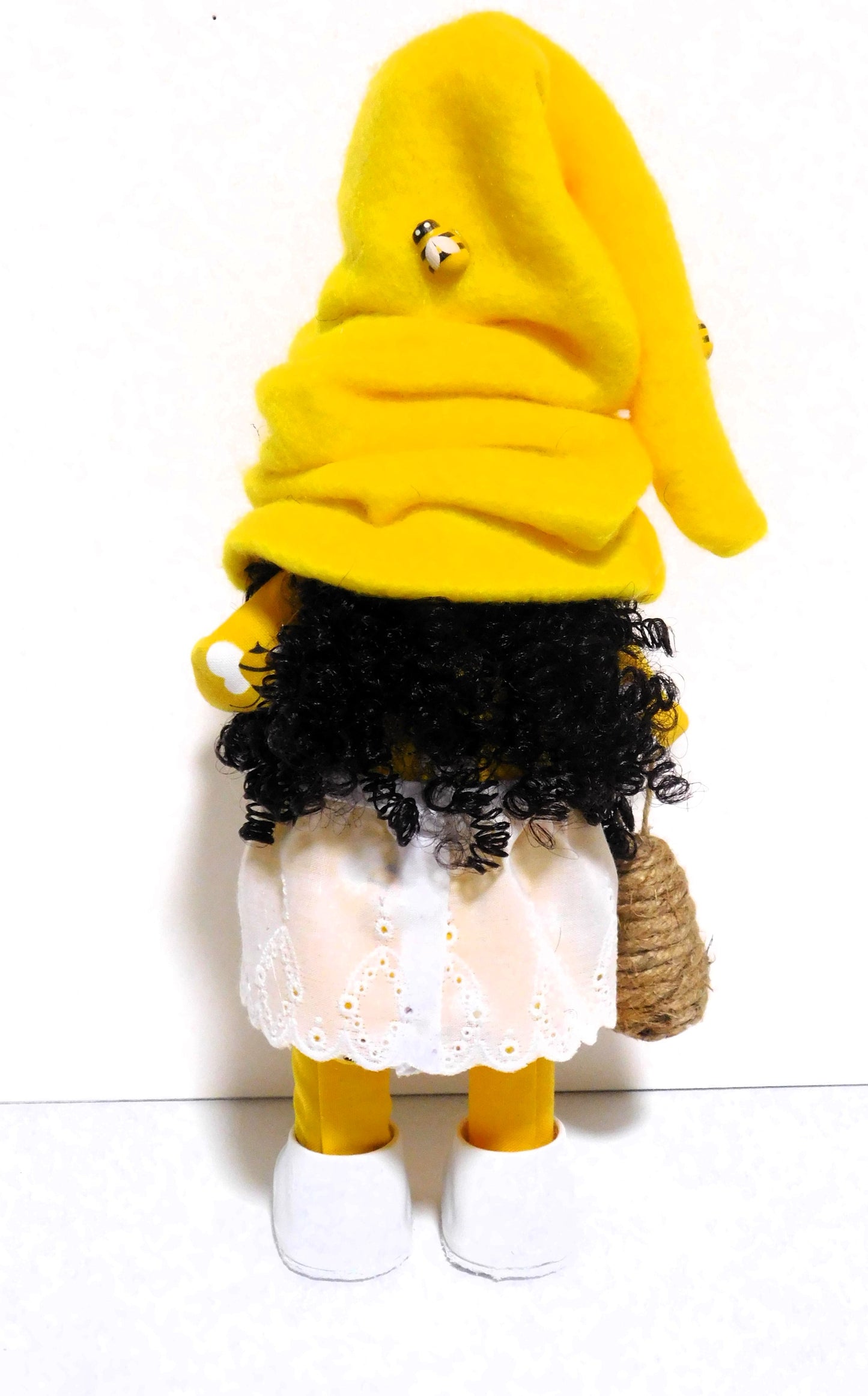 Girl Gnome, Girl Bee Gnome, Country Bee Gnome, Spring Gnome, Gnome with Bees