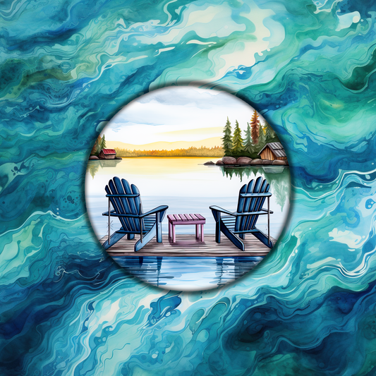 Dock on the lake wind spinner, lake wind spinner, wind spinner, summer wind spinner, spring wind spinner,