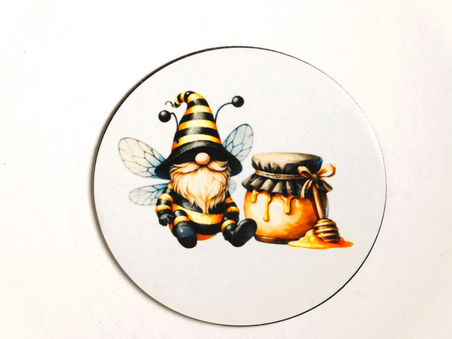 Magnet, Gnome Magnet, Bee Gnome Magnet, Bee Sublimation Gnome Magnet