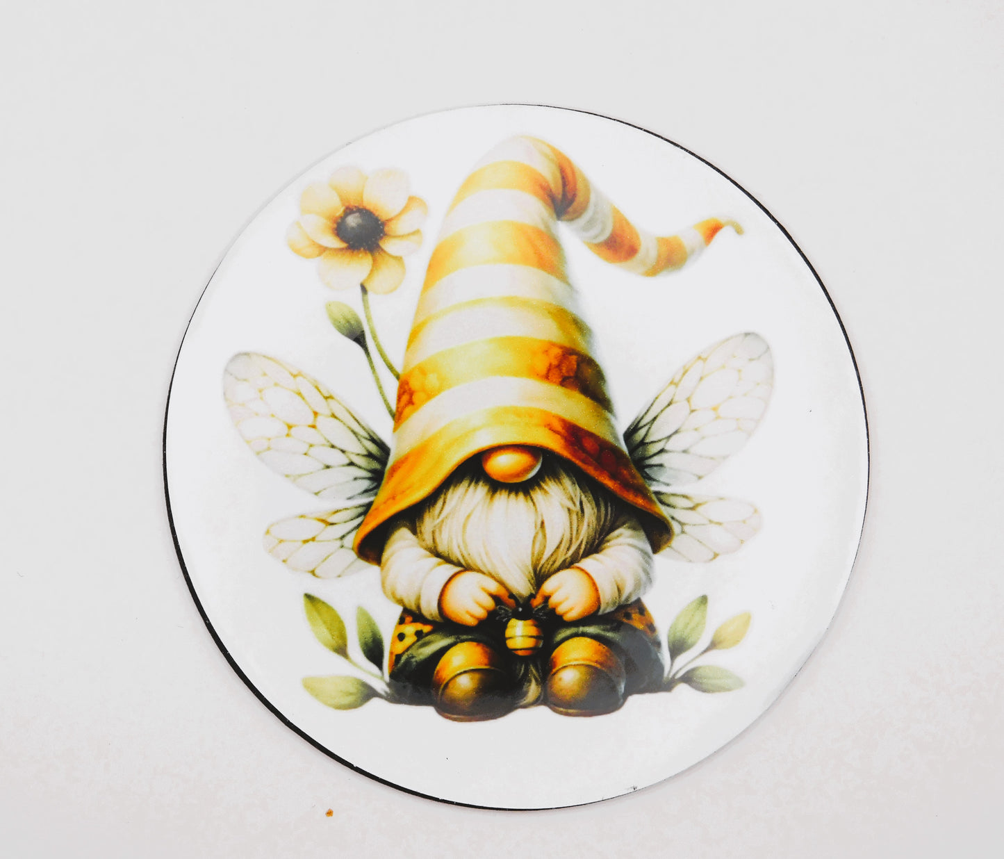 Magnet, Gnome Magnet, Bee Gnome Magnet, Bee Sublimation Gnome Magnet