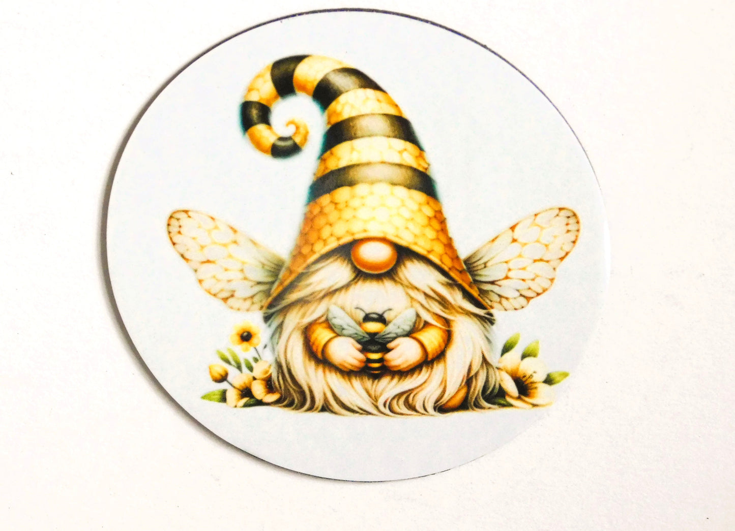 Magnet, Gnome Magnet, Bee Gnome Magnet, Bee Sublimation Gnome Magnet