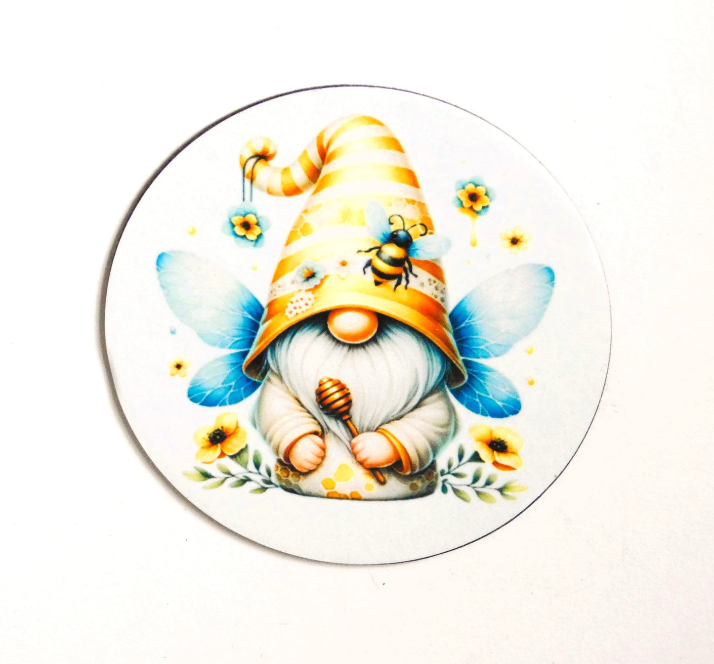 Magnet, Gnome Magnet, Bee Gnome Magnet, Bee Sublimation Gnome Magnet