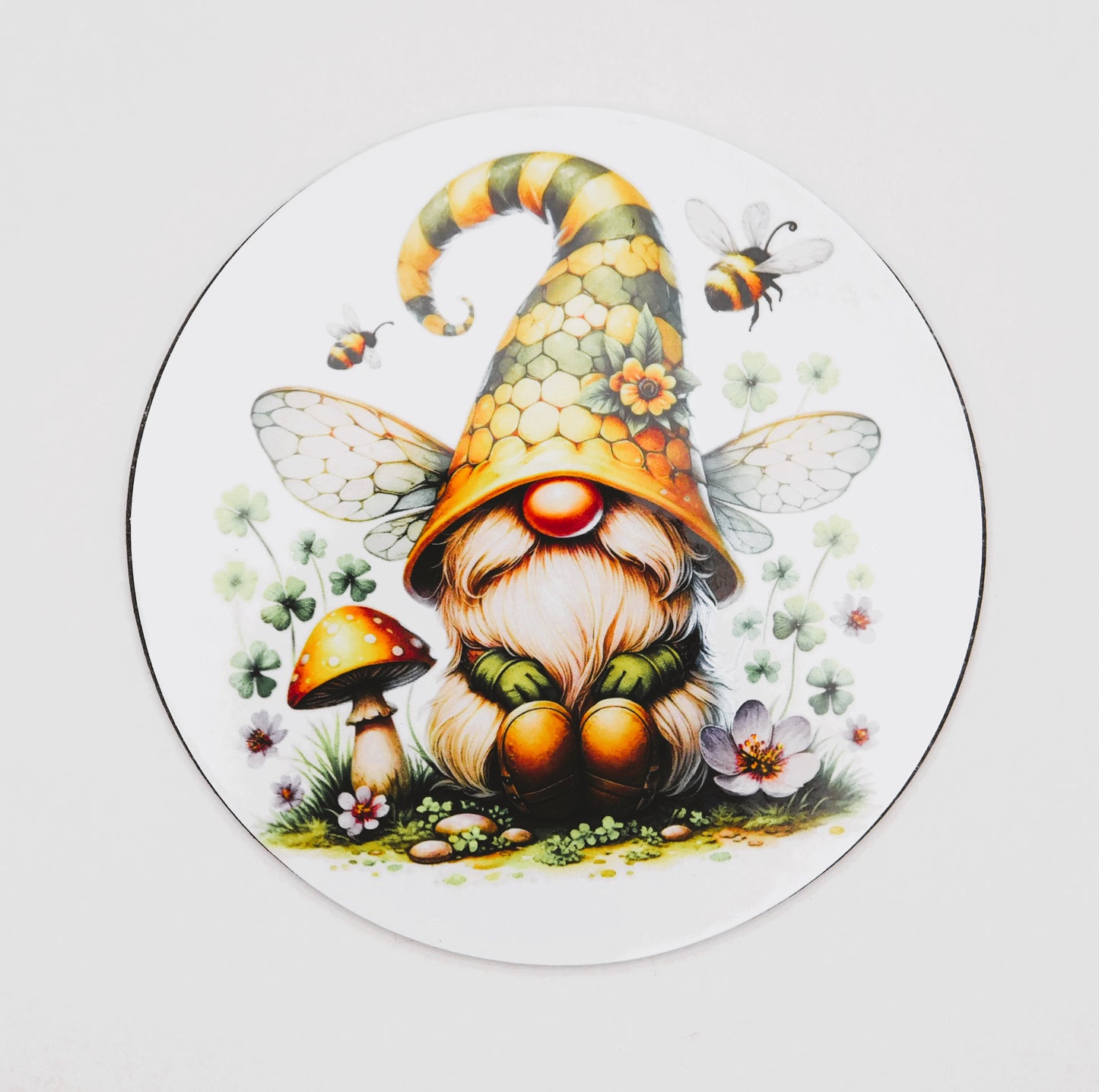 Magnet, Gnome Magnet, Bee Gnome Magnet, Bee Sublimation Gnome Magnet