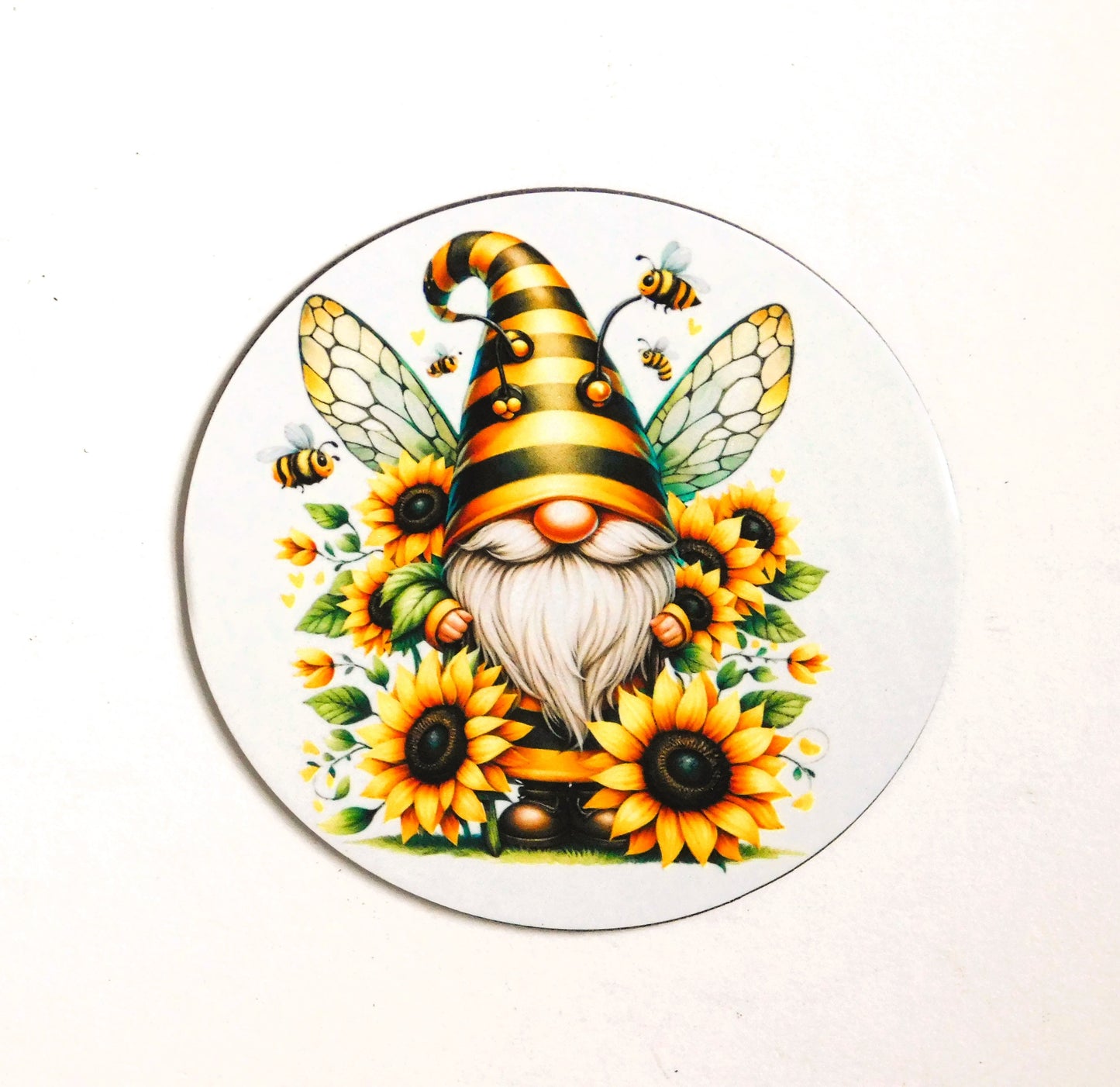 Magnet, Gnome Magnet, Bee Gnome Magnet, Bee Sublimation Gnome Magnet