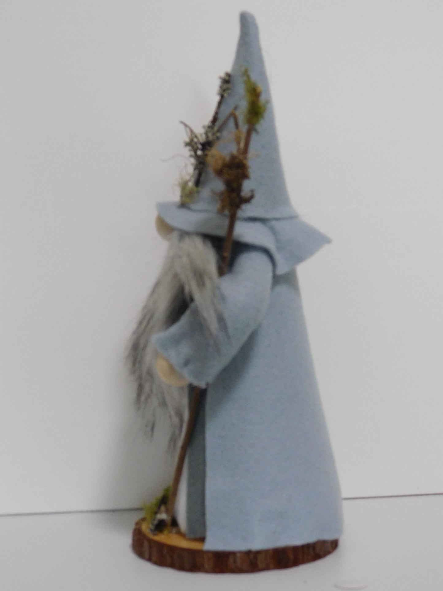 Woodland Wizard Gnome, Wizard gnome, Blue/Gray Wizard, Gnome