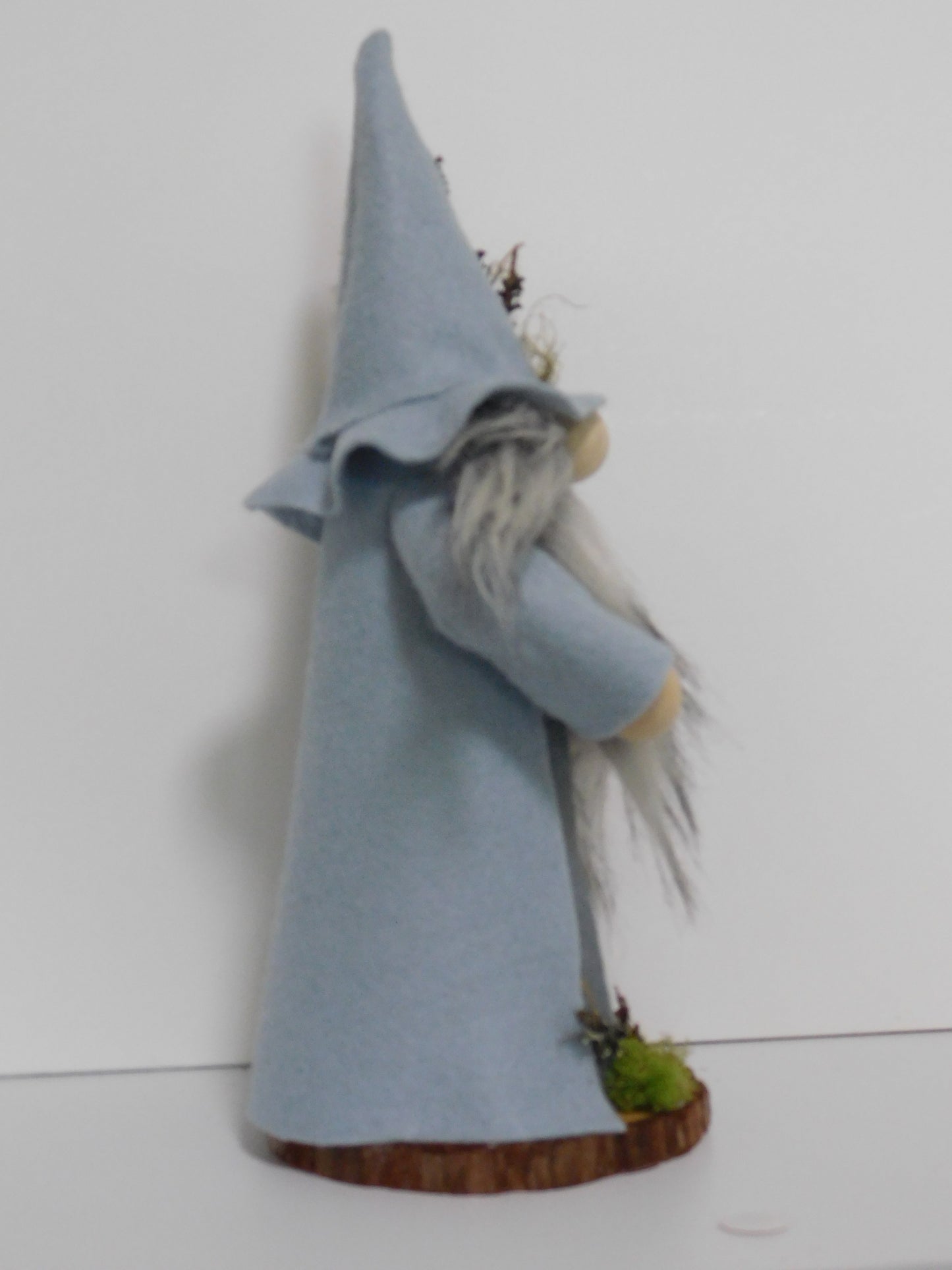 Woodland Wizard Gnome, Wizard gnome, Blue/Gray Wizard, Gnome