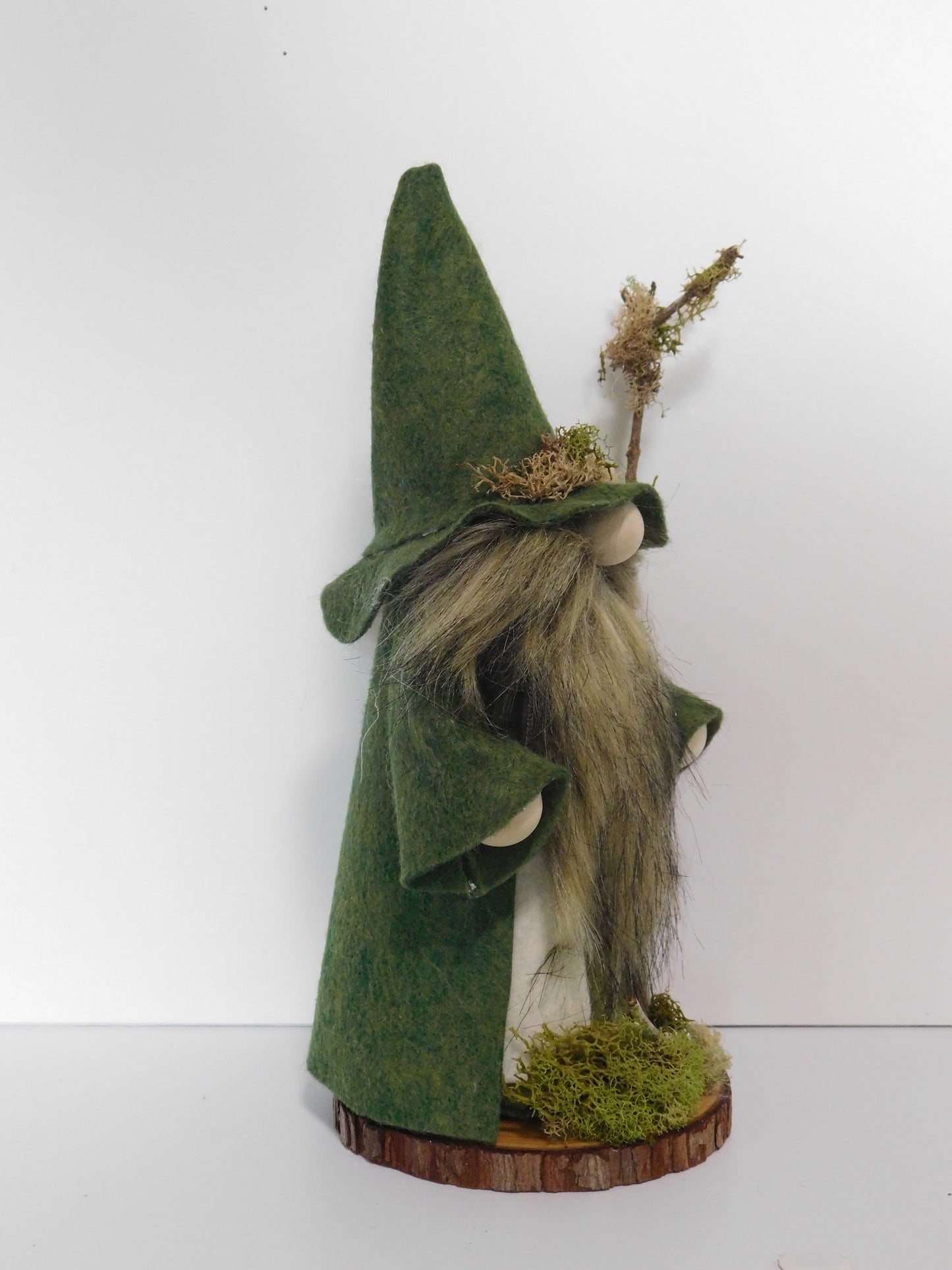 Woodland Wizard Gnome, Wizard gnome, Green Wizard, Gnome