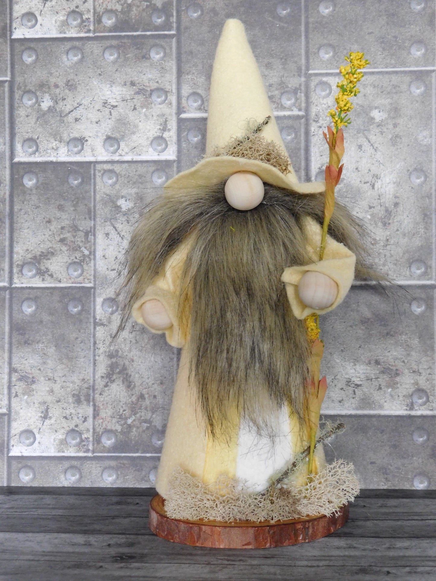 Woodland Wizard Gnome, Wizard Gnome, Yellow Wizard, Gnome