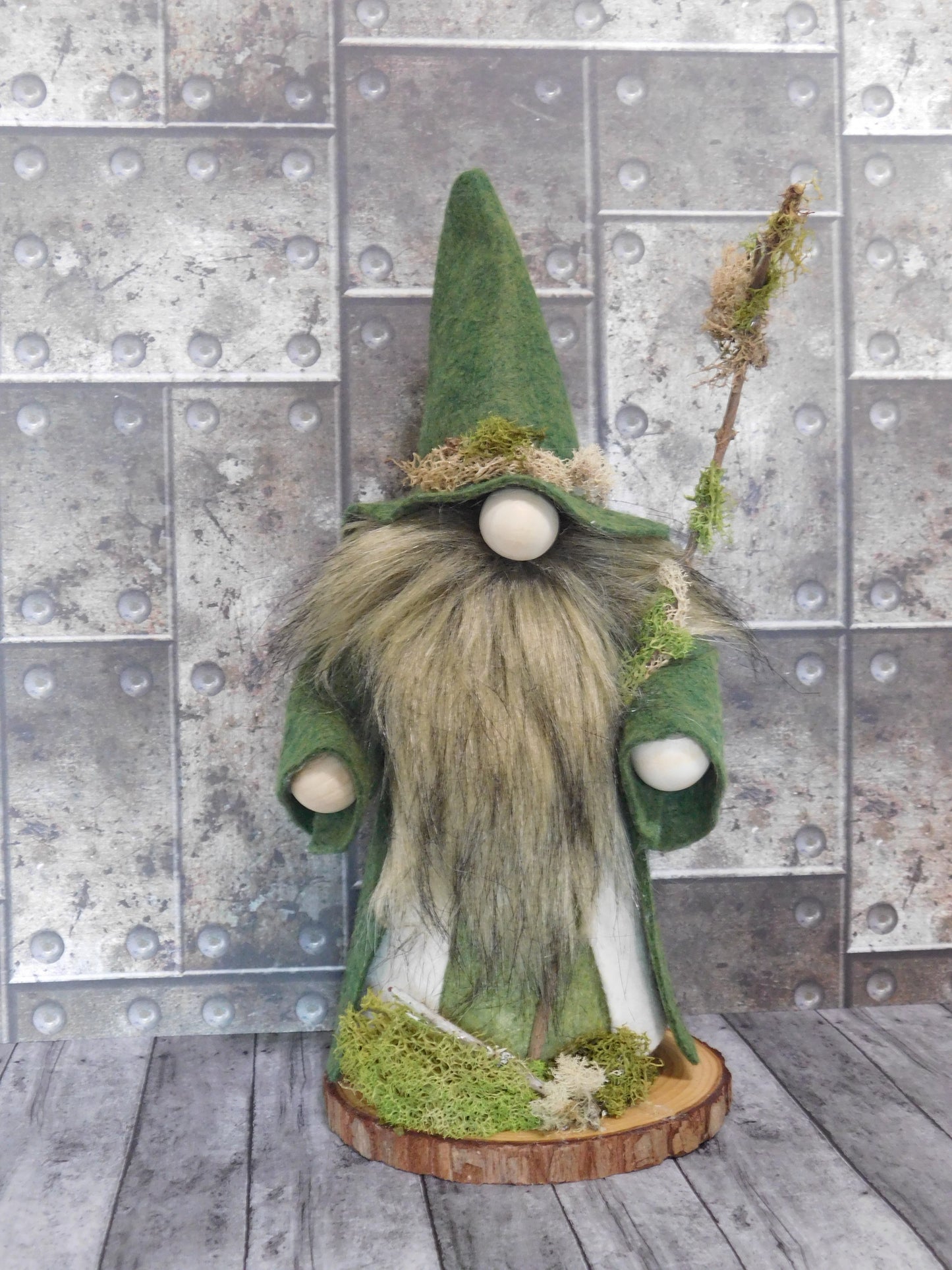 Woodland Wizard Gnome, Wizard gnome, Green Wizard, Gnome